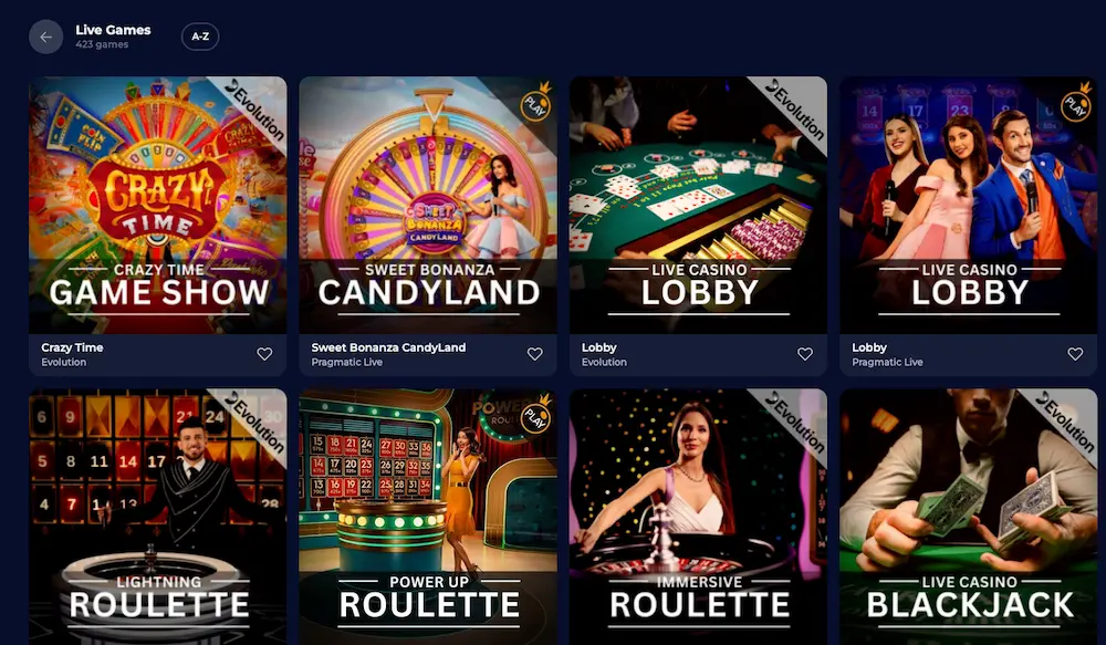 Nine Casino — Live Games 423 jeux Evolution Gaming